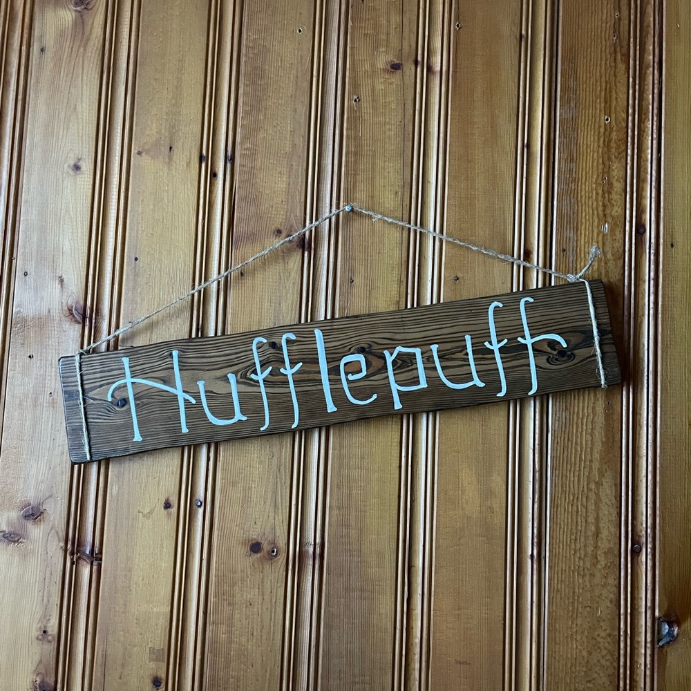 Hufflepuff Harry Potter Wooden Wall Sign